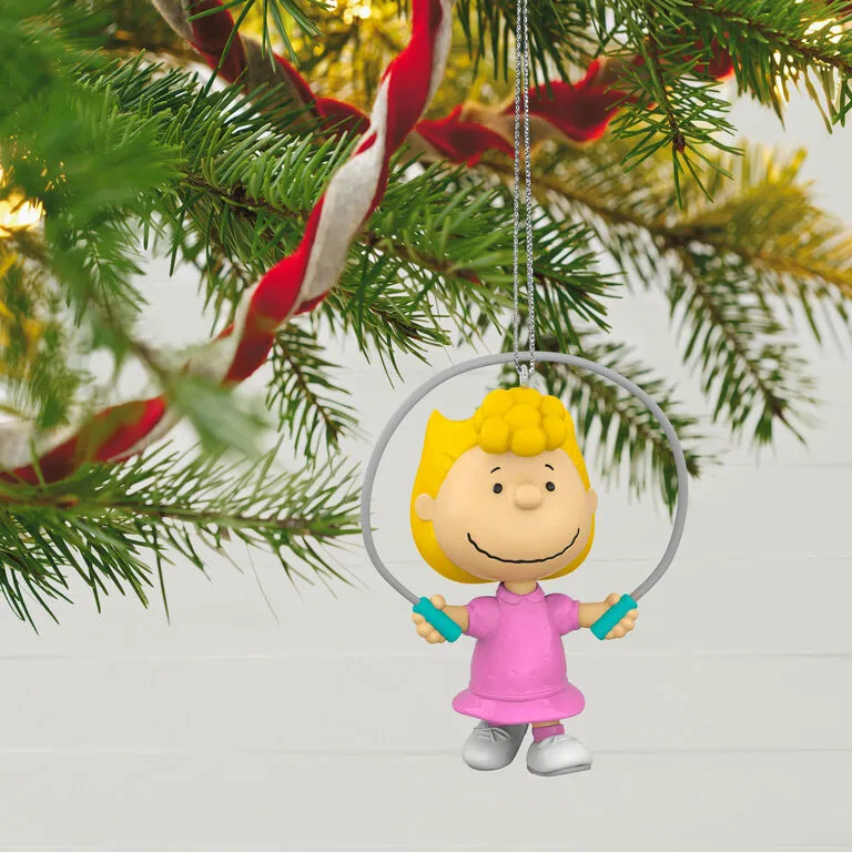 Hallmark The PeanutsĀ® Gang Jump-Roping Sally Ornament - Image 2