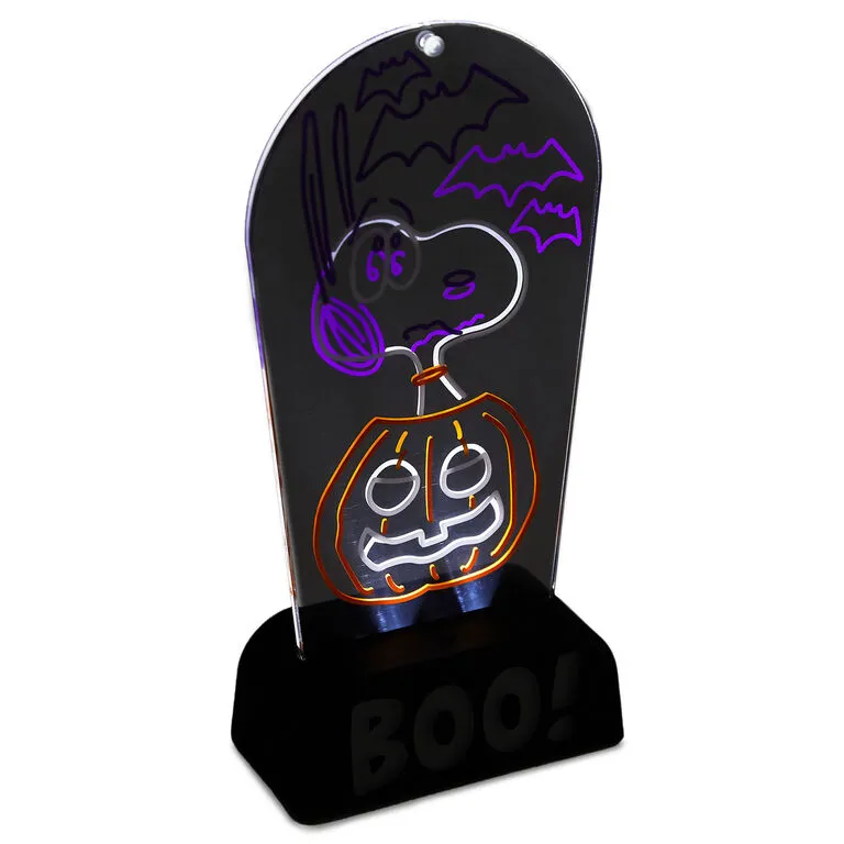 Hallmark PeanutsĀ® Snoopy Boo! Light-Up Sign - Image 3