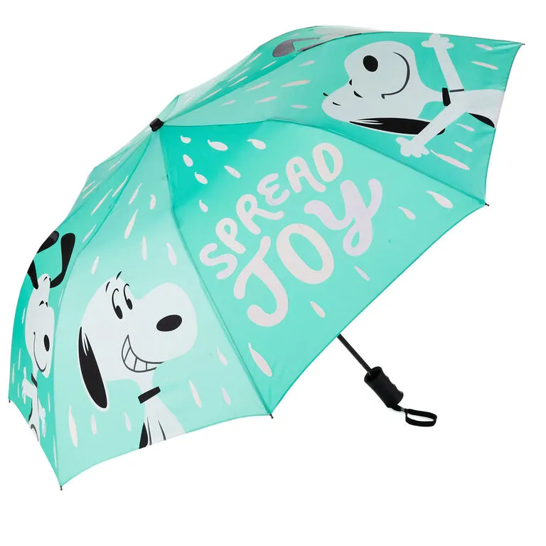 Hallmark PeanutsĀ® Spread Joy Snoopy And Woodstock Color-Changing Umbrella - Image 2