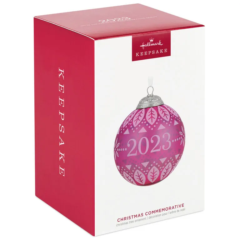 Hallmark Christmas Commemorative 2023 Glass Ball Ornament - Image 4