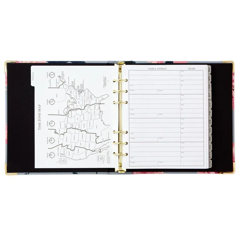 Hallmark Pink Peonies On Gray Address Book - Image 3