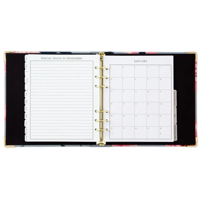 Hallmark Pink Peonies On Gray Address Book - Image 4