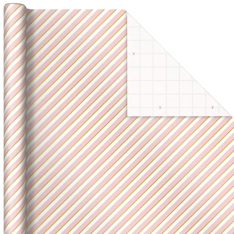 Hallmark Pink And Mint Assorted 3-Pack Christmas Wrapping Paper, 120 Sq. Ft. - Image 5
