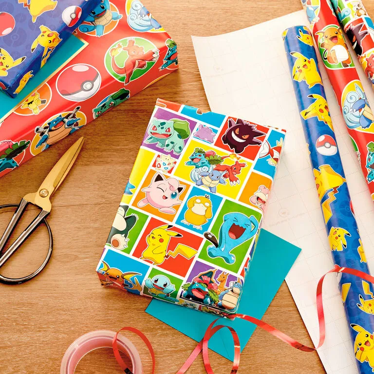 Hallmark Assorted Pokémon Wrapping Paper 3-Pack, 60 Sq. Ft. - Image 3