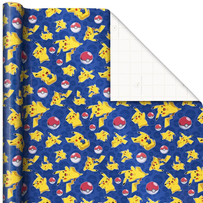 Hallmark Assorted Pokémon Wrapping Paper 3-Pack, 60 Sq. Ft. - Image 4
