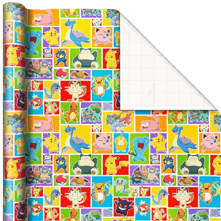 Hallmark Assorted Pokémon Wrapping Paper 3-Pack, 60 Sq. Ft. - Image 5