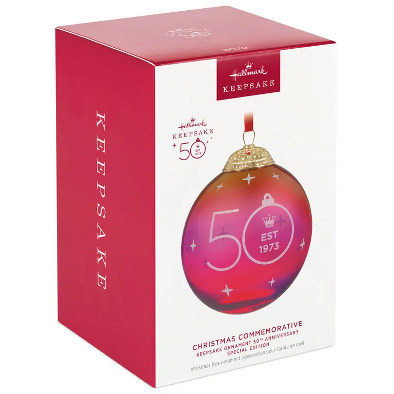 Hallmark Keepsake Ornament 50th Anniversary Christmas Commemorative Special Edition Glass And Metal Ornament - Image 4