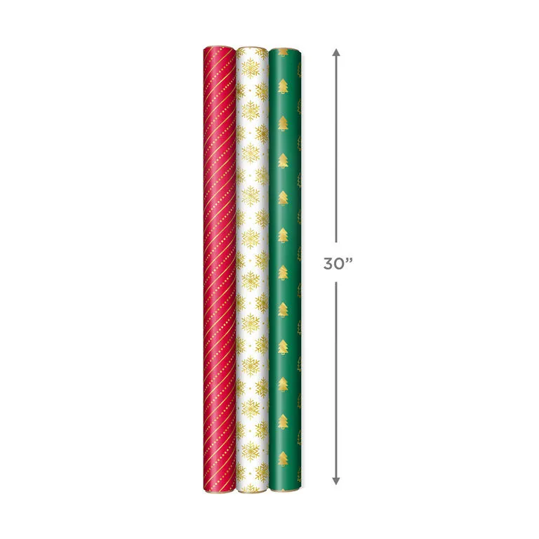 Hallmark Christmas Gift Wrap Kit With Wrapping Paper, Bows, Ribbons And Tags - Image 7
