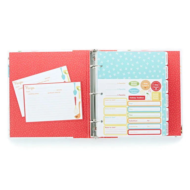 Hallmark Retro Recipe Organizer Binder - Image 2
