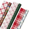 Hallmark Christmas Classics 3-Pack Reversible Wrapping Paper Assortment, 120 Sq. Ft.