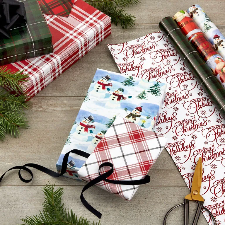 Hallmark Christmas Classics 3-Pack Reversible Wrapping Paper Assortment, 120 Sq. Ft. - Image 2