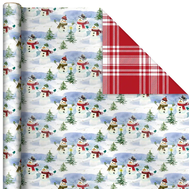 Hallmark Christmas Classics 3-Pack Reversible Wrapping Paper Assortment, 120 Sq. Ft. - Image 6