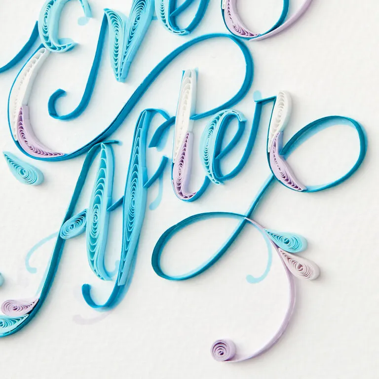 Hallmark Happily Ever After Quilled Paper Handmade Wedding Card - Image 4
