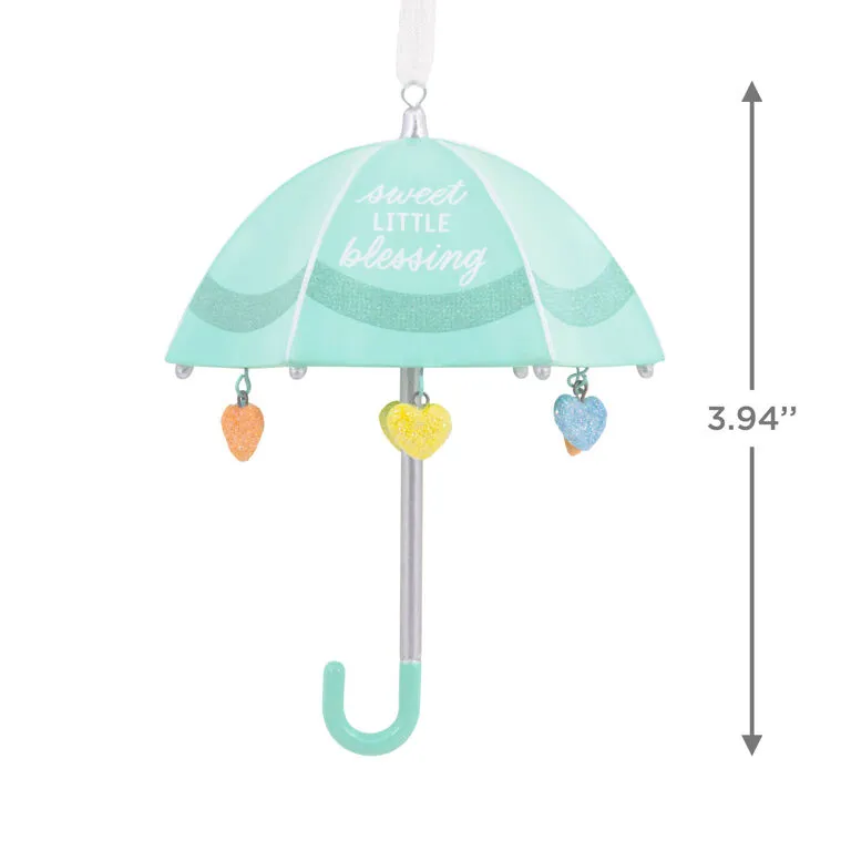 Signature Baby Umbrella Porcelain Hallmark Ornament - Image 3
