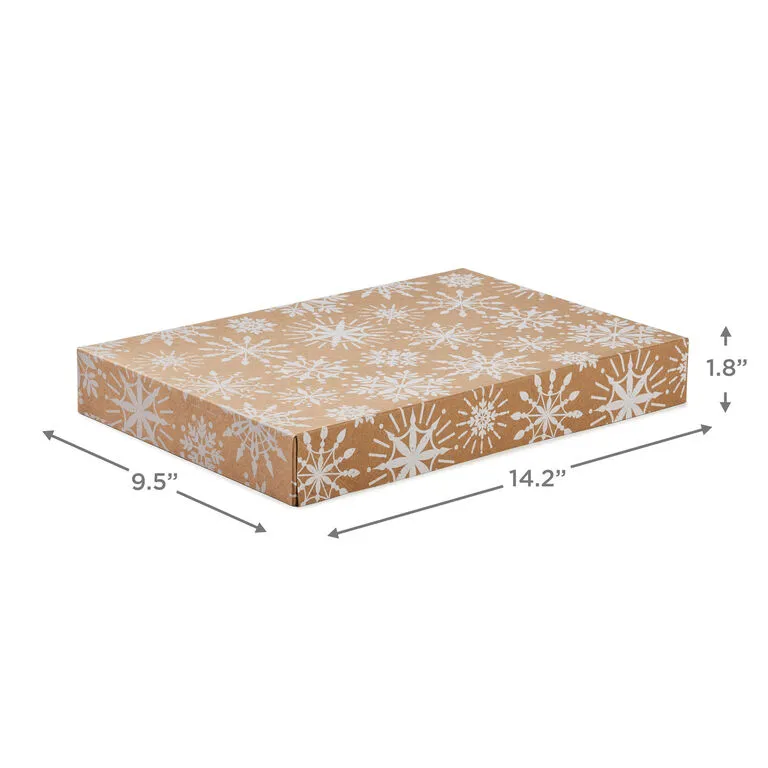 Hallmark Snowflakes And Stripes 12-Pack Designed Brown Shirt Boxes - Image 3