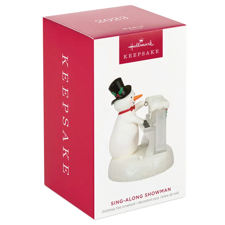 Hallmark Sing-Along Showman Snowman Musical Ornament - Image 4