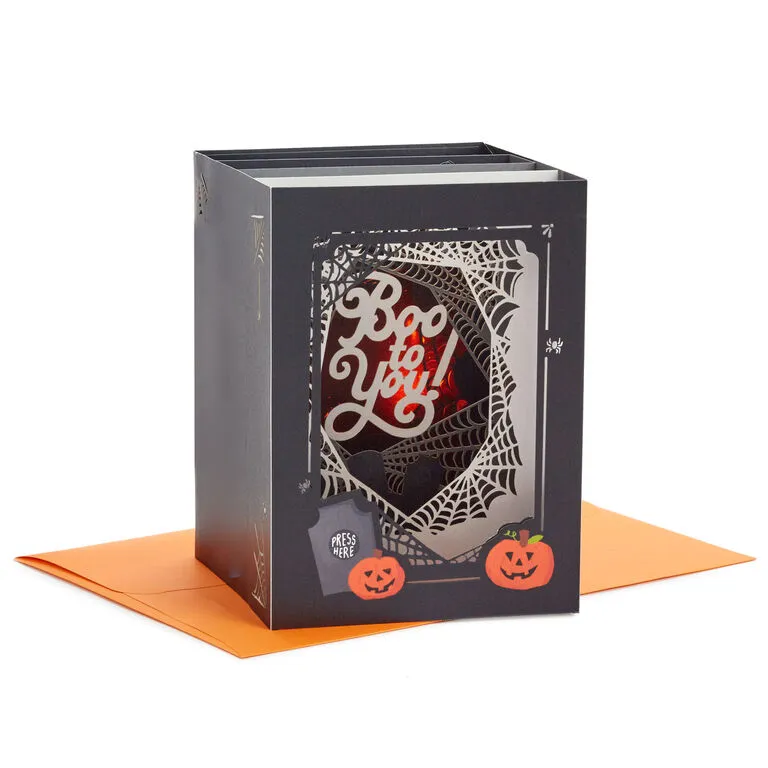 Hallmark Boo To You Musical 3D Pop-Up Halloween Card With Light