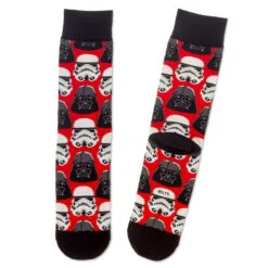 Hallmark Star Wars⢠Darth Vader⢠And Stormtrooper⢠Helmet Novelty Crew Socks