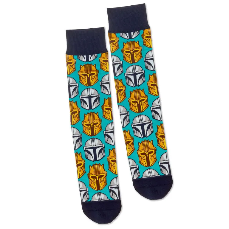 Hallmark Star Wars: The Mandalorian⢠Helmet Novelty Crew Socks - Image 2