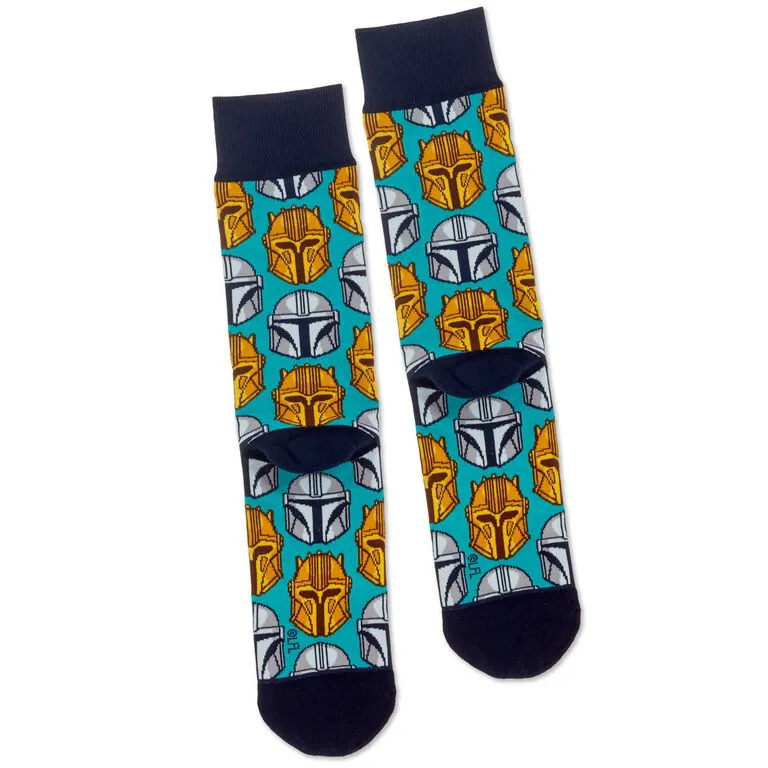 Hallmark Star Wars: The Mandalorian⢠Helmet Novelty Crew Socks - Image 3