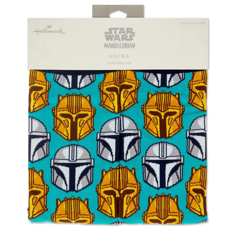 Hallmark Star Wars: The Mandalorian⢠Helmet Novelty Crew Socks - Image 4