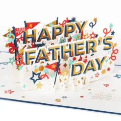 Hallmark Celebrate Stars And Pennants 3D Pop-Up Father's Day Card