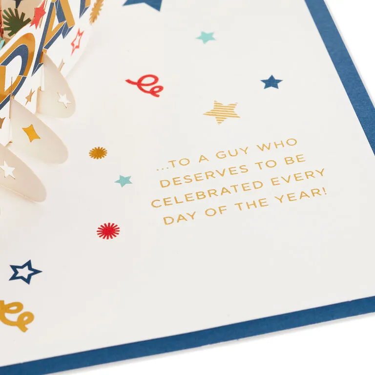 Hallmark Celebrate Stars And Pennants 3D Pop-Up Father's Day Card - Image 3