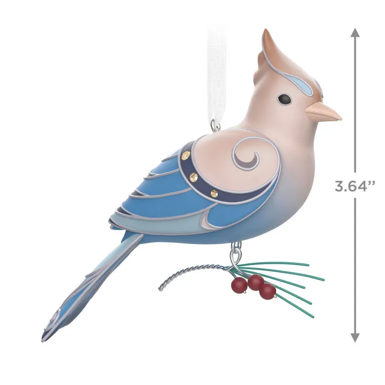 Hallmark The Beauty Of The Birds Leucistic Steller's Jay Ornament - Image 3