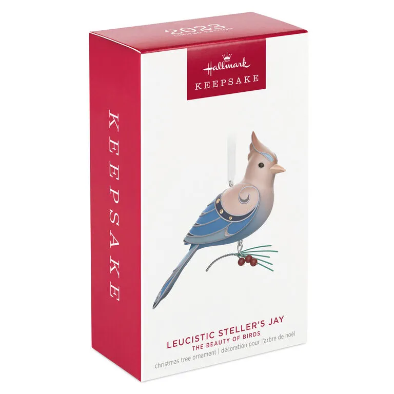 Hallmark The Beauty Of The Birds Leucistic Steller's Jay Ornament - Image 4