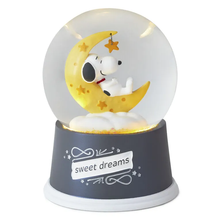 Hallmark PeanutsĀ® Snoopy Sweet Dreams Snow Globe With Light - Image 2