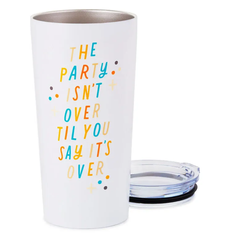 Hallmark The Party Isn't Over Stainless Steel Tumbler, 20 Oz. - Image 3