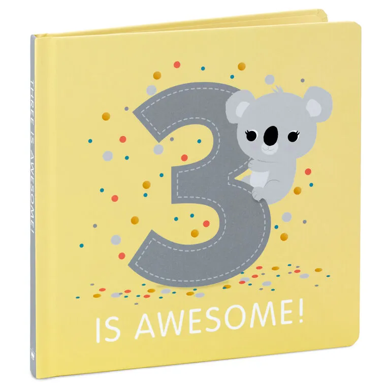 Hallmark Three Is Awesome! Birthday Book
