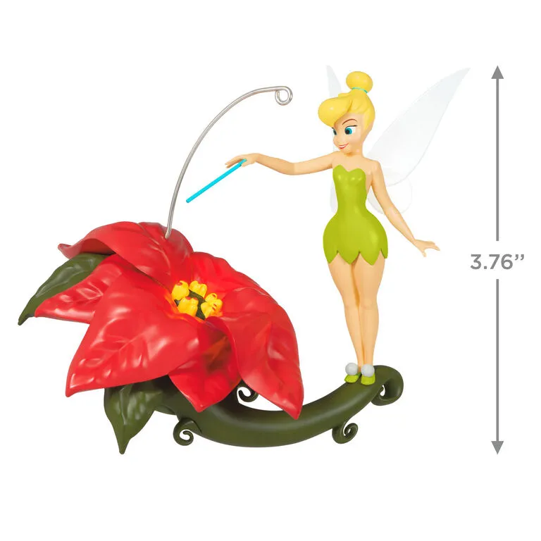 Hallmark Disney Tinker Bell Pixie-Dusted Poinsettia Ornament - Image 3