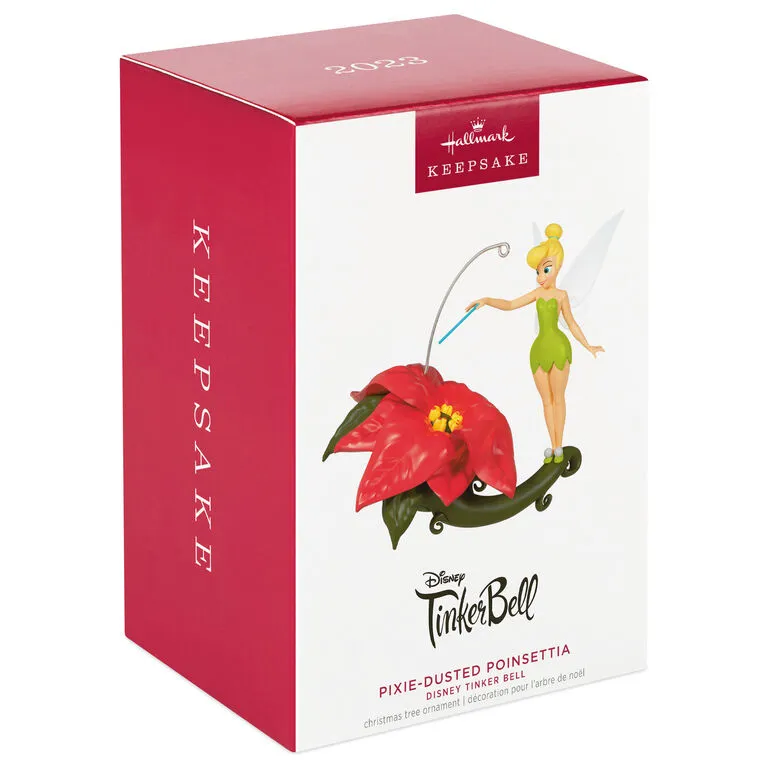 Hallmark Disney Tinker Bell Pixie-Dusted Poinsettia Ornament - Image 4
