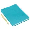 Hallmark Turquoise Faux Leather Notebook With Pen
