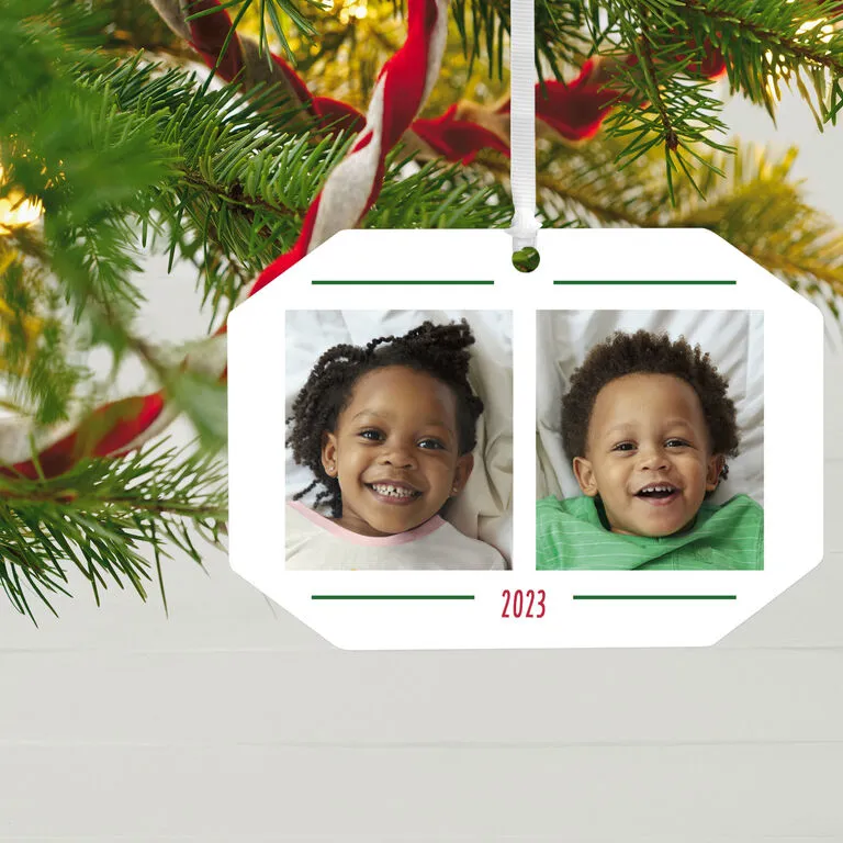 Hallmark Two-Photo Personalized Text And Photo Metal Ornament - Image 2