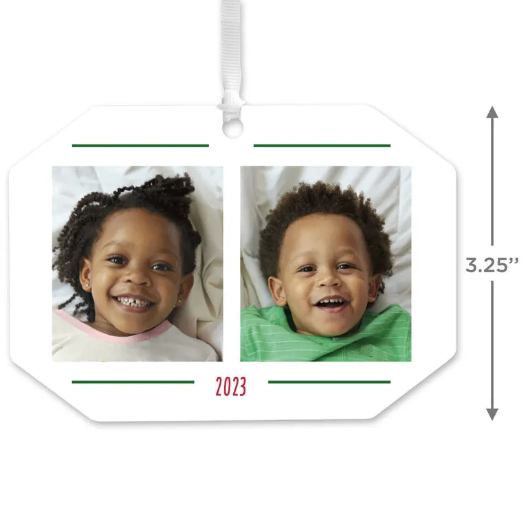 Hallmark Two-Photo Personalized Text And Photo Metal Ornament - Image 3