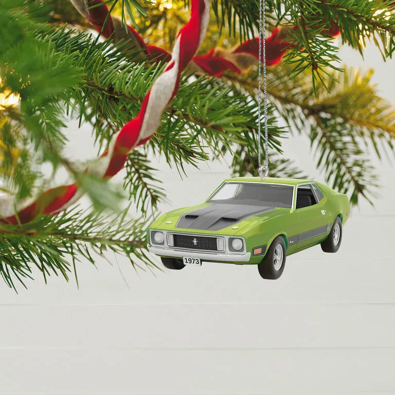 Hallmark Classic American Cars 1973 Ford Mustang Mach 1 2023 Metal Ornament - Image 2