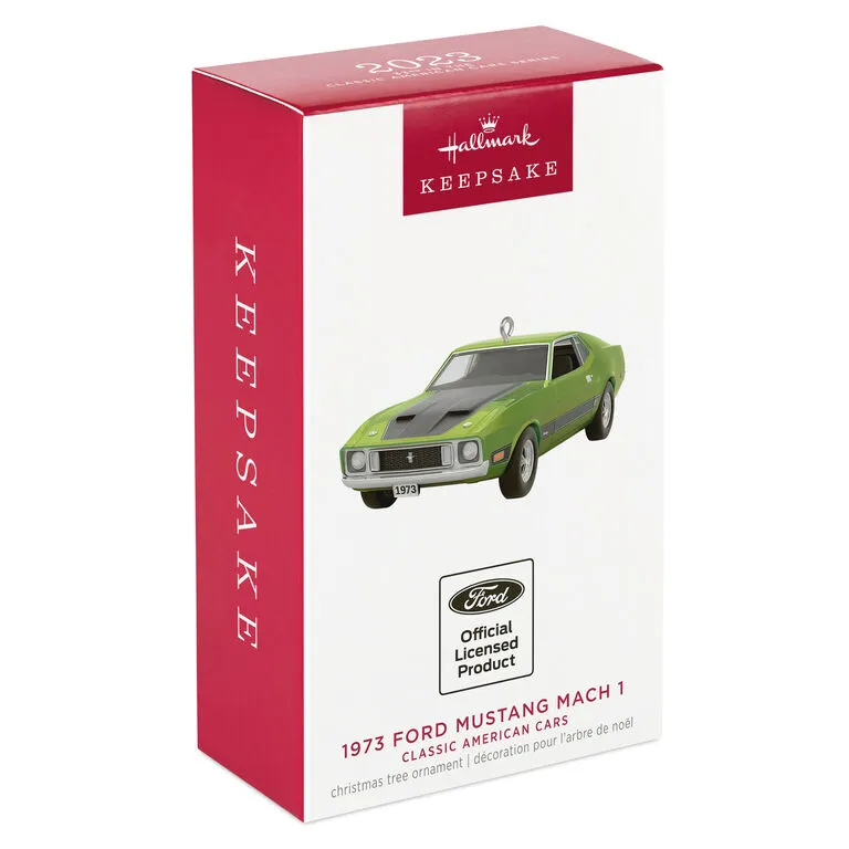 Hallmark Classic American Cars 1973 Ford Mustang Mach 1 2023 Metal Ornament - Image 4