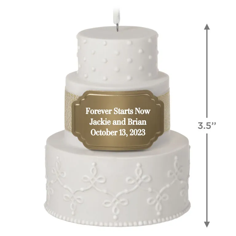 Hallmark Wedding Cake Personalized Ornament - Image 3