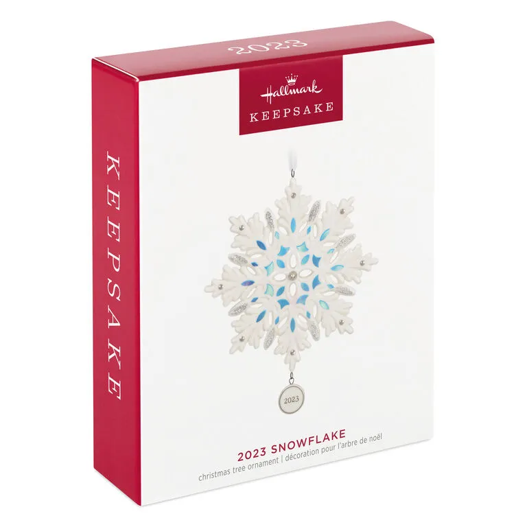 Hallmark Snowflake 2023 Porcelain Ornament - Image 4