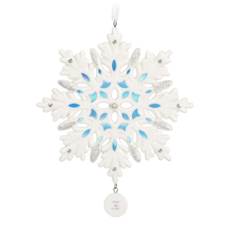 Hallmark Snowflake 2023 Porcelain Ornament - Image 6