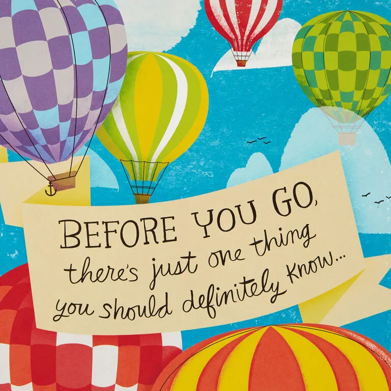 Hallmark 16" Hot Air Balloons Pop-Up Jumbo Goodbye Card - Image 5