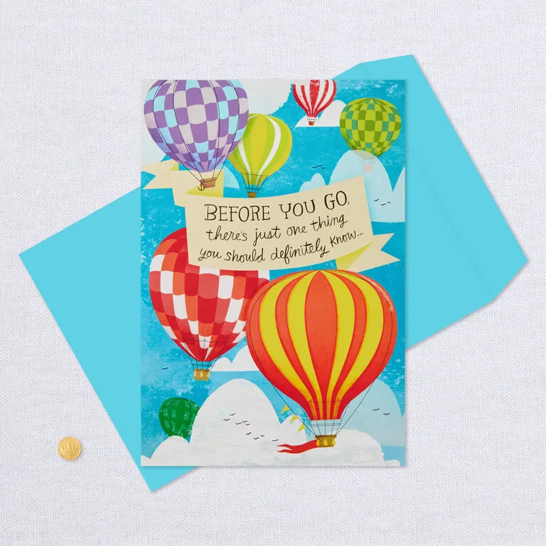 Hallmark 16" Hot Air Balloons Pop-Up Jumbo Goodbye Card - Image 6