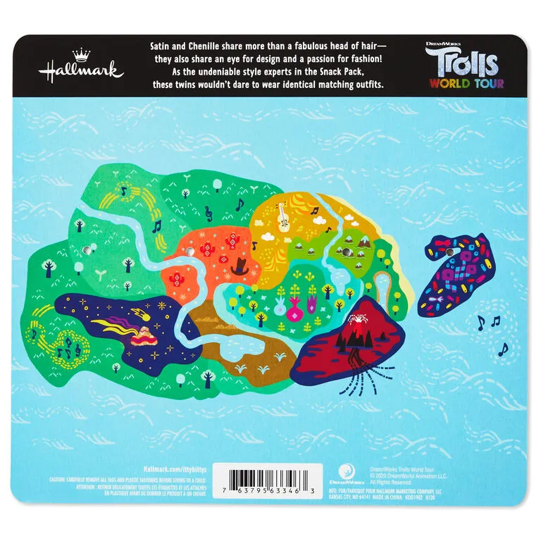 Hallmark Itty Bittys® DreamWorks Animation Trolls World Tour Satin And Chenille Plush, Set Of 2 - Image 4